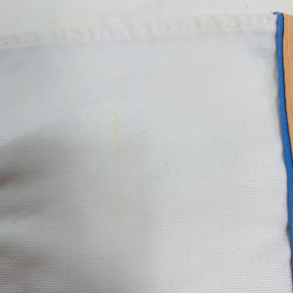 Vintage HEARTLAND DESIGN CUSTOM CLOTH EMBROIDERED Apron Wood Rings Pocket - Picture 4 of 9